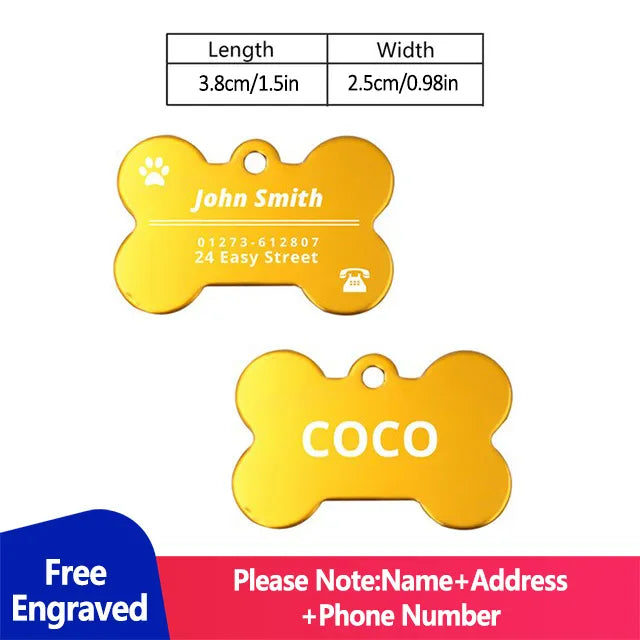 Personalized Dog and Cat Name Tags for Collars