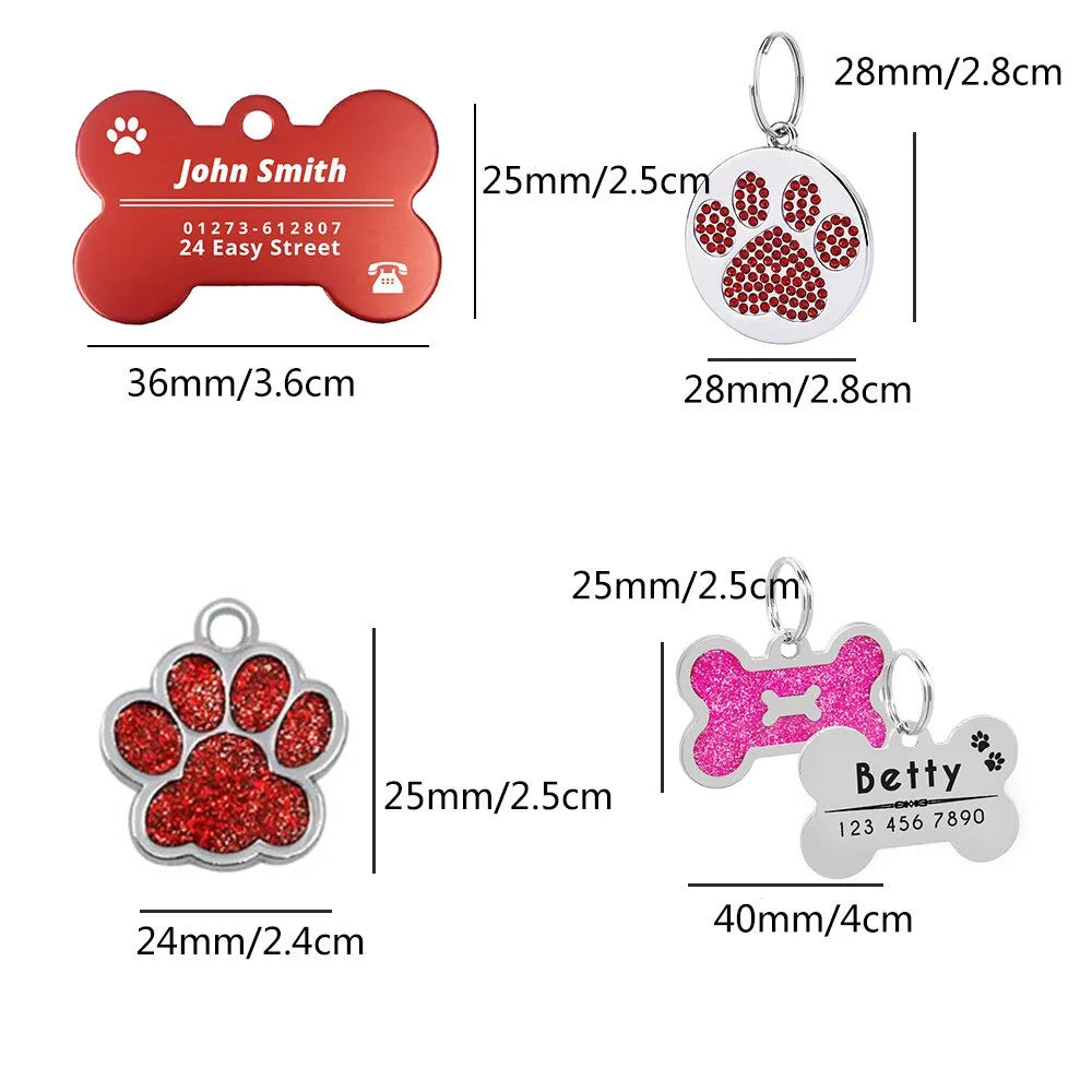 Personalized Dog and Cat Name Tags for Collars