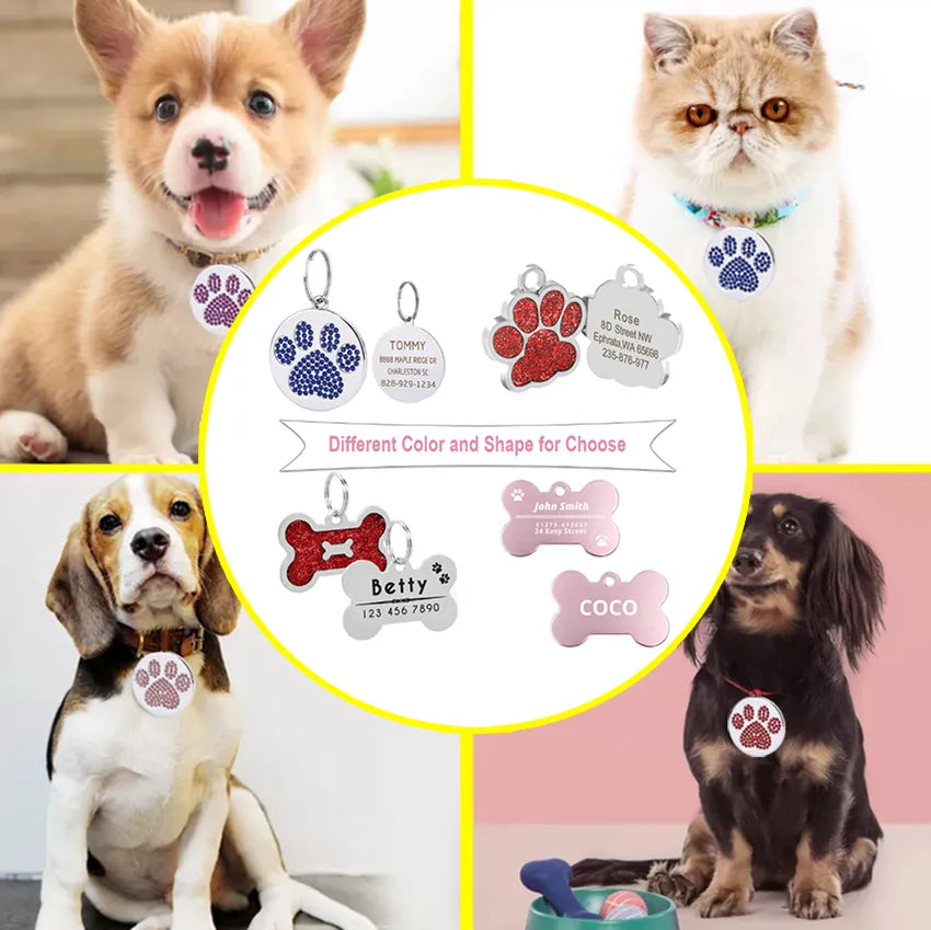 Personalized Dog and Cat Name Tags for Collars