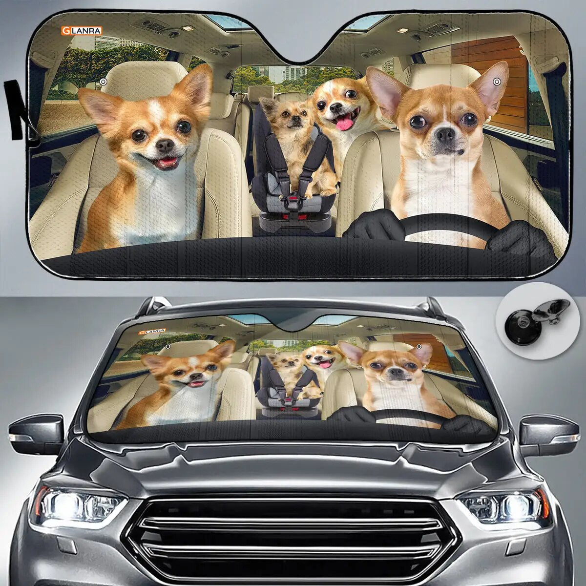 Chihuahua Car Sun Shade