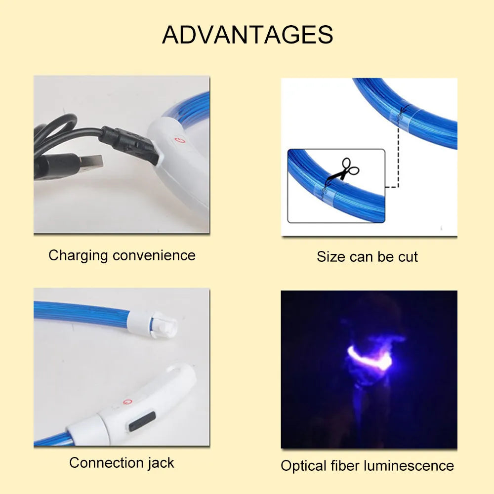 Reflective LED Dog Collar - Safety and Style for Pets