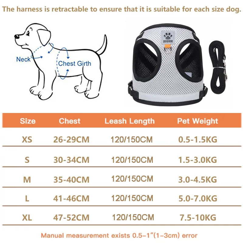 Reflective Safety Dog Harness Set