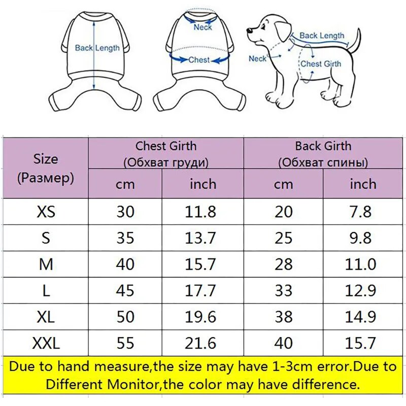 Chihuahua Winter Dog Vest Jacket for Dogs & Cats