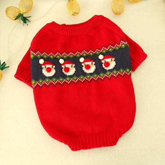 Knitted Santa Chihuahua Sweater - Chihuahua We Love