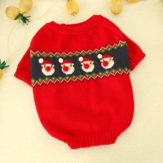 Knitted Santa Chihuahua Sweater - Chihuahua We Love