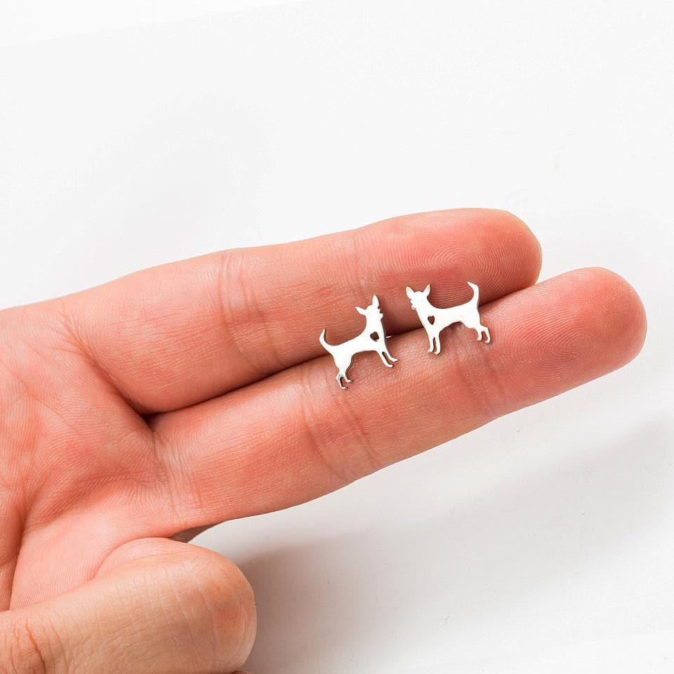 Chihuahua Heart Earrings - Chihuahua We Love