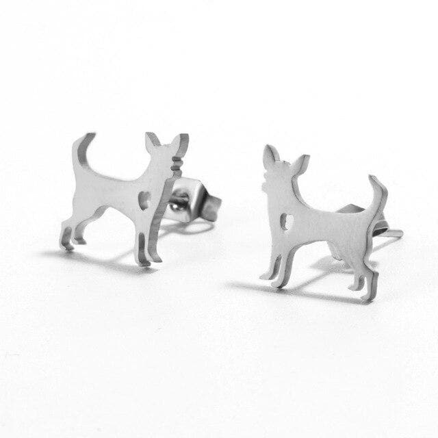 Chihuahua Heart Earrings - Chihuahua We Love