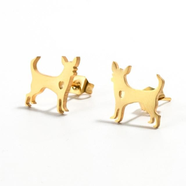Chihuahua Heart Earrings - Chihuahua We Love