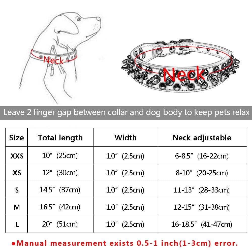 Spiked Leather Chihuahua Collar - Chihuahua We Love