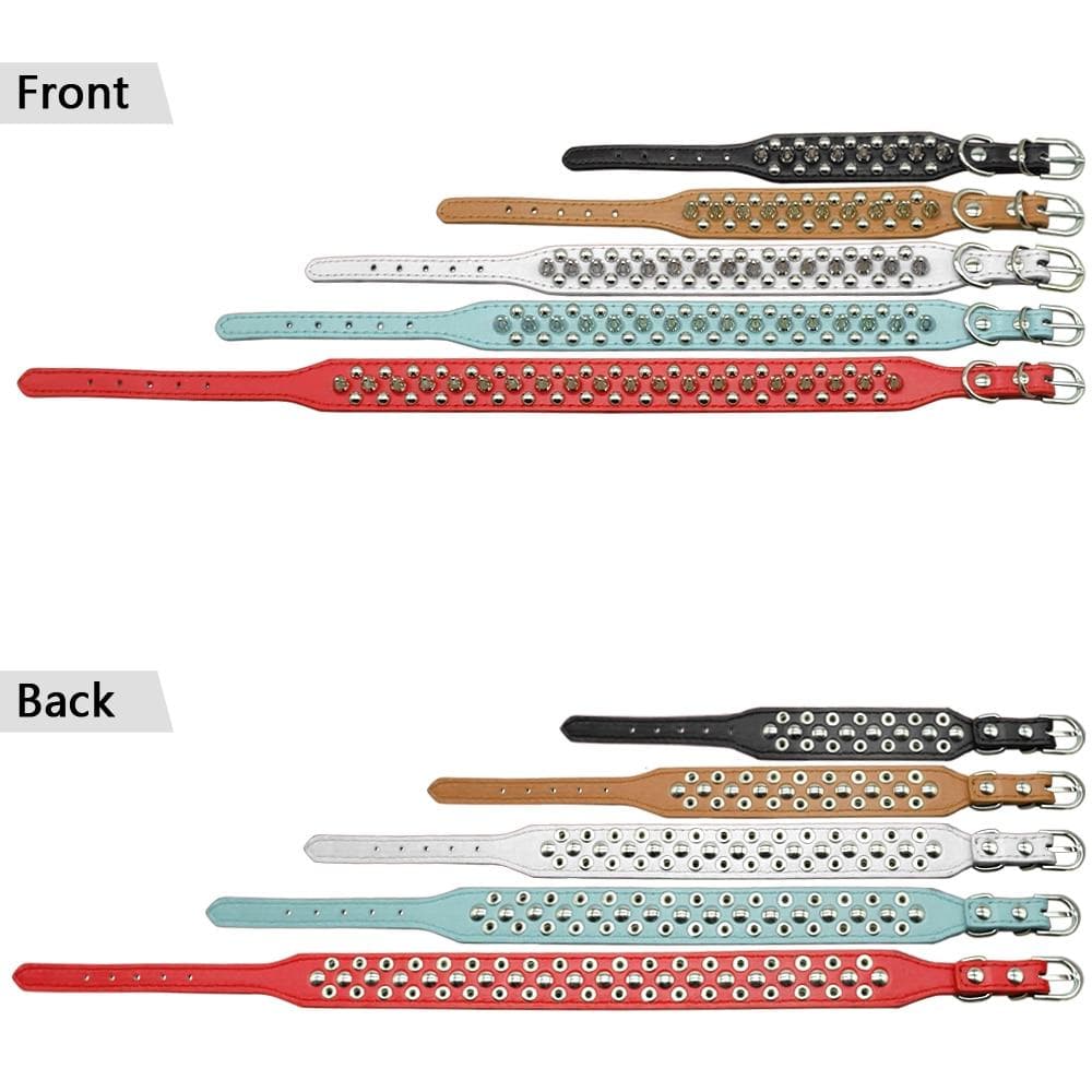 Spiked Leather Chihuahua Collar - Chihuahua We Love