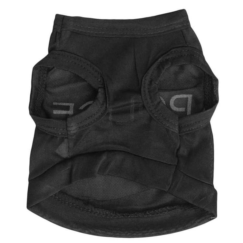 Police Suit Cosplay Dog Clothes Black Elastic Vest Puppy T-Shirt Coat Accessories Apparel Costumes Pet Clothes for Dogs Cats - Chihuahua We Love