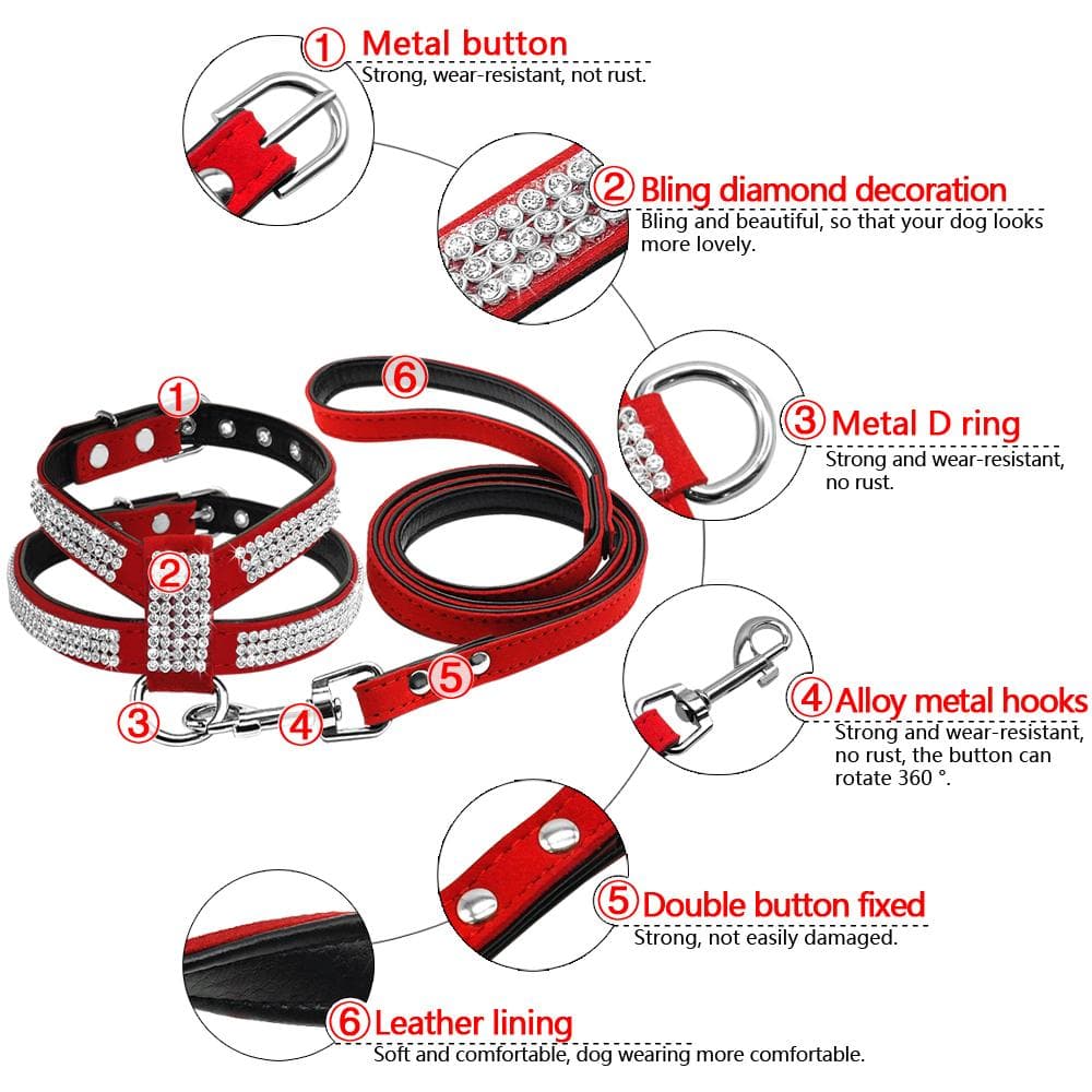Chihuahua Rhinestone Harness & Leash - Chihuahua We Love