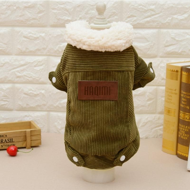 Pink Winter Corduroy Coat - Chihuahua We Love