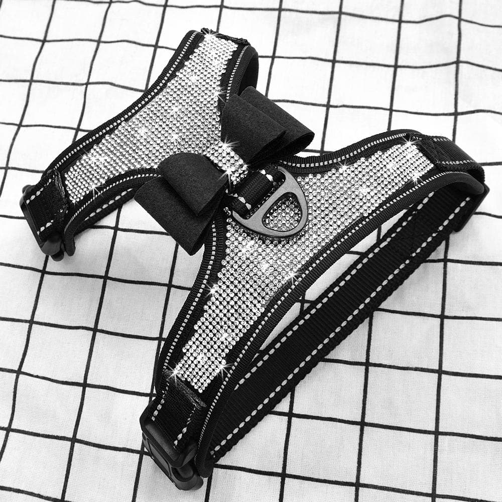 Reflective Bling Chihuahua Harness & BowTie - Chihuahua We Love