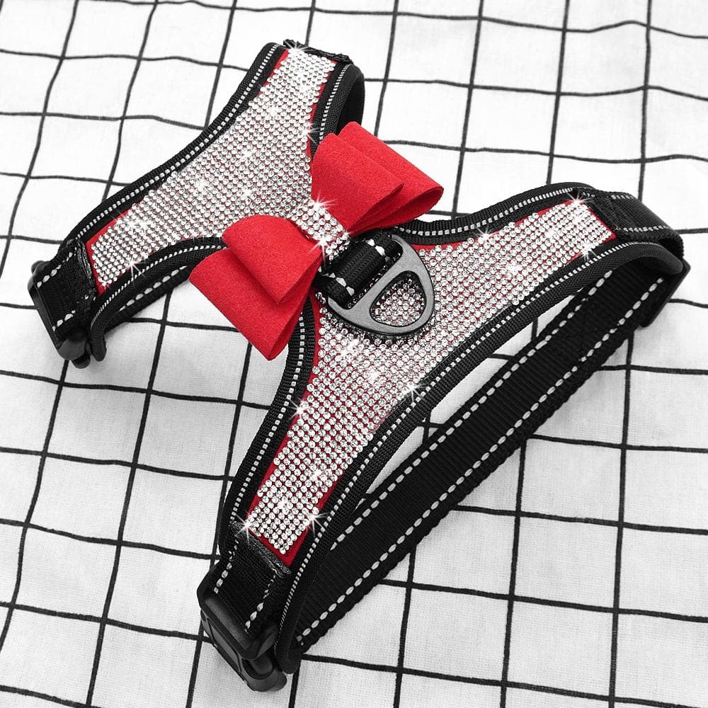 Reflective Bling Chihuahua Harness & BowTie - Chihuahua We Love
