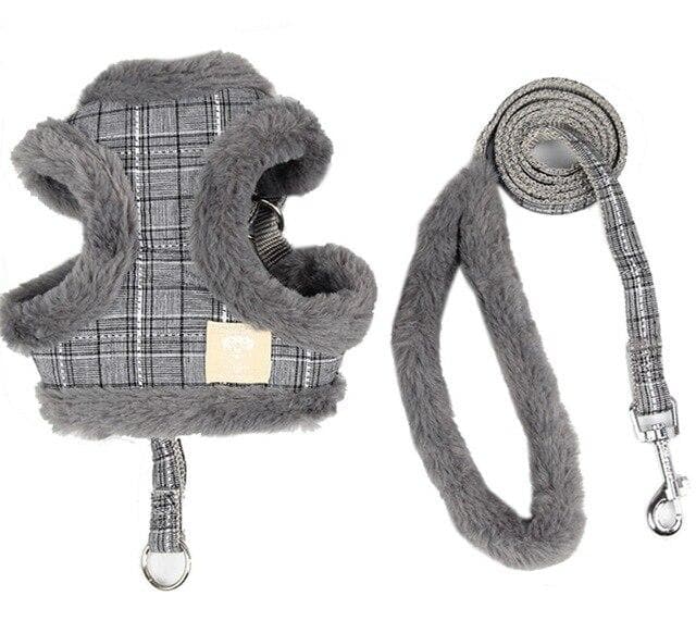 Winter Faux Fur Harness and Leash - Chihuahua We Love