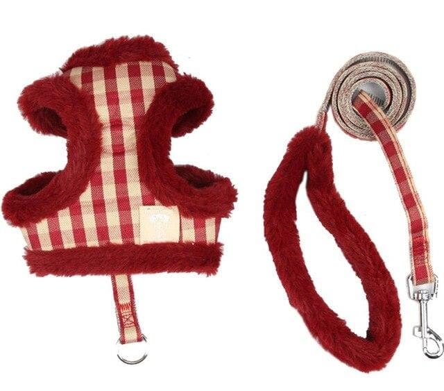 Winter Faux Fur Harness and Leash - Chihuahua We Love