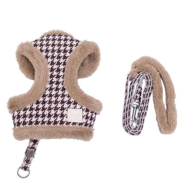 Winter Faux Fur Harness and Leash - Chihuahua We Love