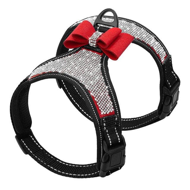 Reflective Bling Chihuahua Harness & BowTie - Chihuahua We Love