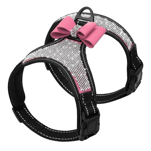Reflective Bling Chihuahua Harness & BowTie - Chihuahua We Love
