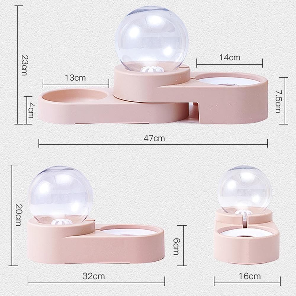 Pet Cat Dog Water Food Feeder Automatic Dispenser 1.8L Bubble Water Container Stainless Steel Bowl For Drinking Eating 2020 Sale - Chihuahua We Love