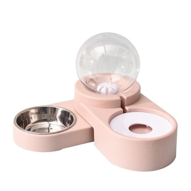 Pet Cat Dog Water Food Feeder Automatic Dispenser 1.8L Bubble Water Container Stainless Steel Bowl For Drinking Eating 2020 Sale - Chihuahua We Love