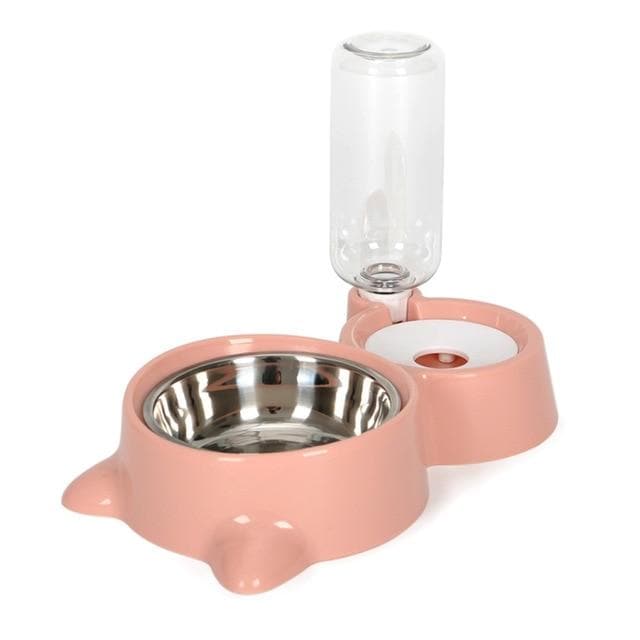 Pet Cat Dog Water Food Feeder Automatic Dispenser 1.8L Bubble Water Container Stainless Steel Bowl For Drinking Eating 2020 Sale - Chihuahua We Love