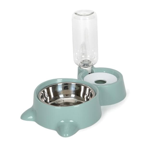 Pet Cat Dog Water Food Feeder Automatic Dispenser 1.8L Bubble Water Container Stainless Steel Bowl For Drinking Eating 2020 Sale - Chihuahua We Love