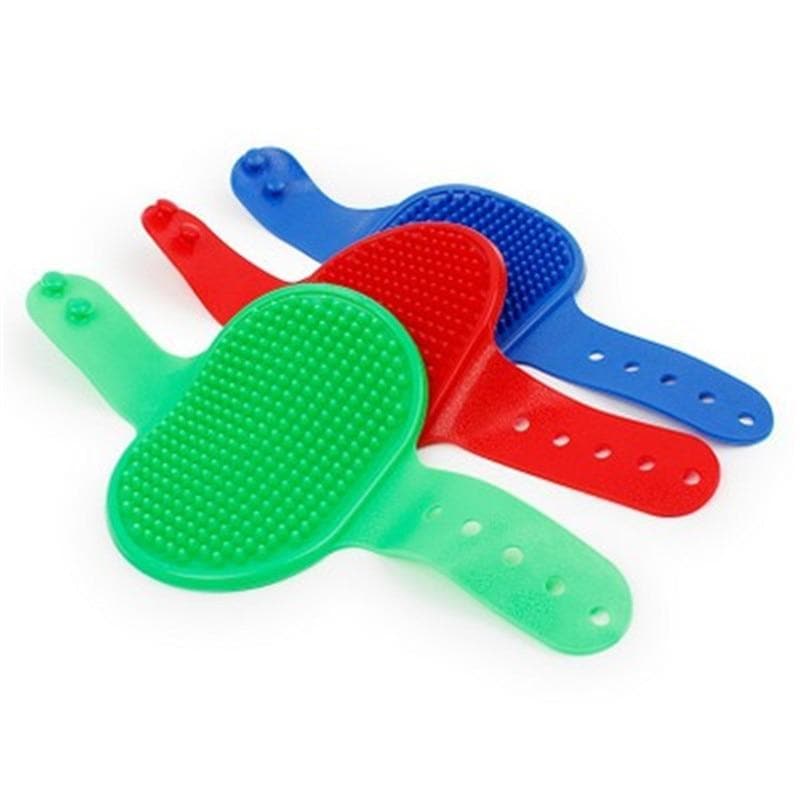 Soft Rubber Dog Bath Brush Comb Cleaning Massage Grooming Cat Brush Blue Red Green Pet Supplies - Chihuahua We Love