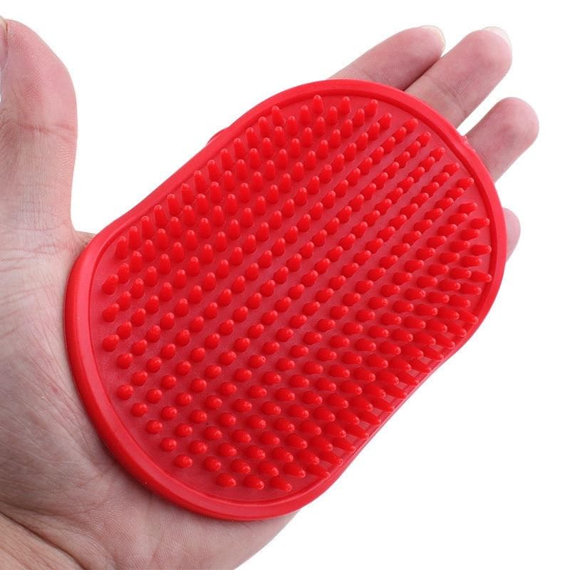 Soft Rubber Dog Bath Brush Comb Cleaning Massage Grooming Cat Brush Blue Red Green Pet Supplies - Chihuahua We Love