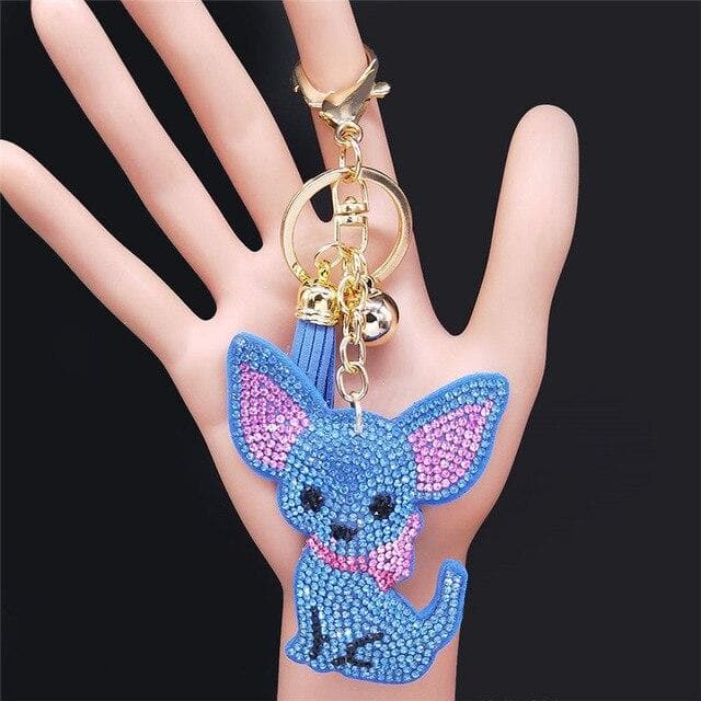 Fashion Chihuahua Crystal Keychain - Chihuahua We Love