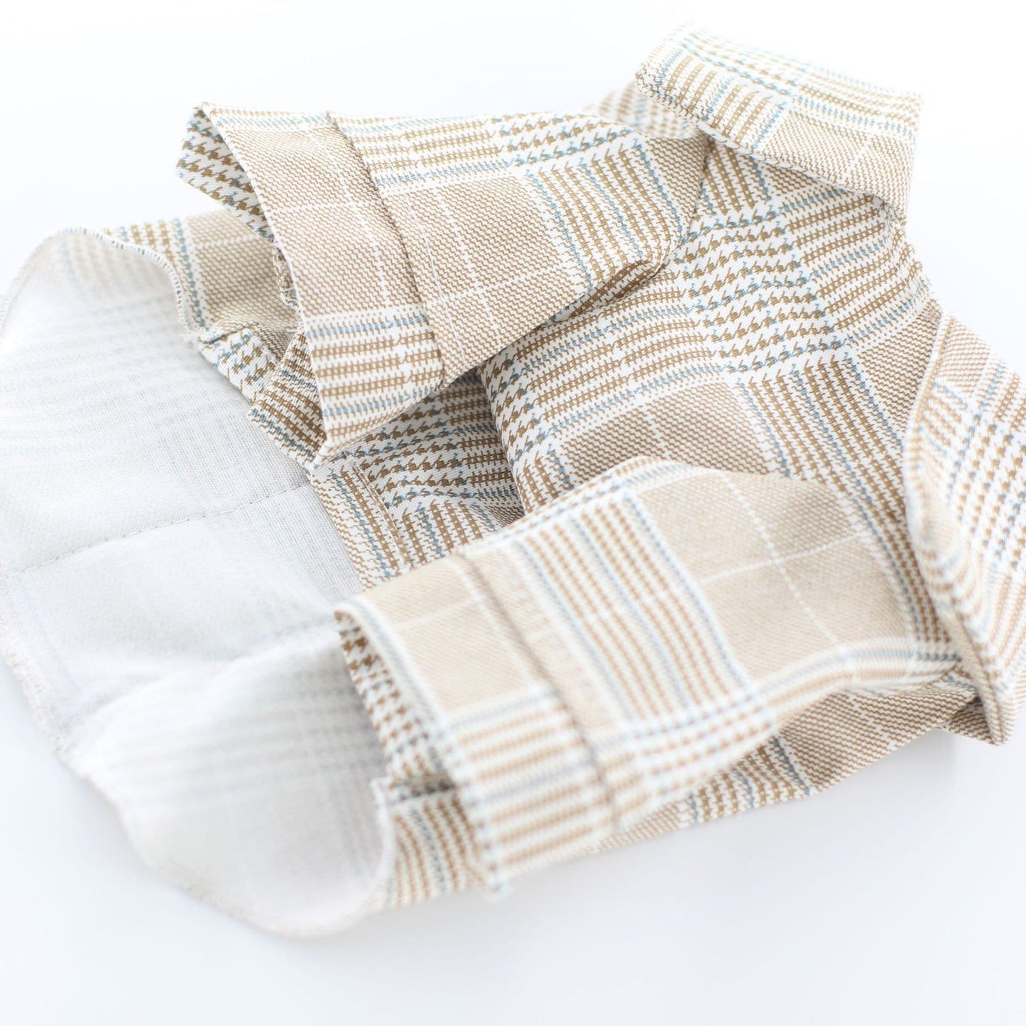 Summer Clothes for Dogs Bowknot Cute Plaid Fresh khaki Suit Dog Shirts Snap Button Decor Dresses for Dogs - Chihuahua We Love