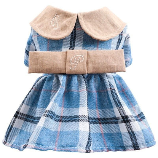 Embroidered Plaid Princess Dress - Chihuahua We Love