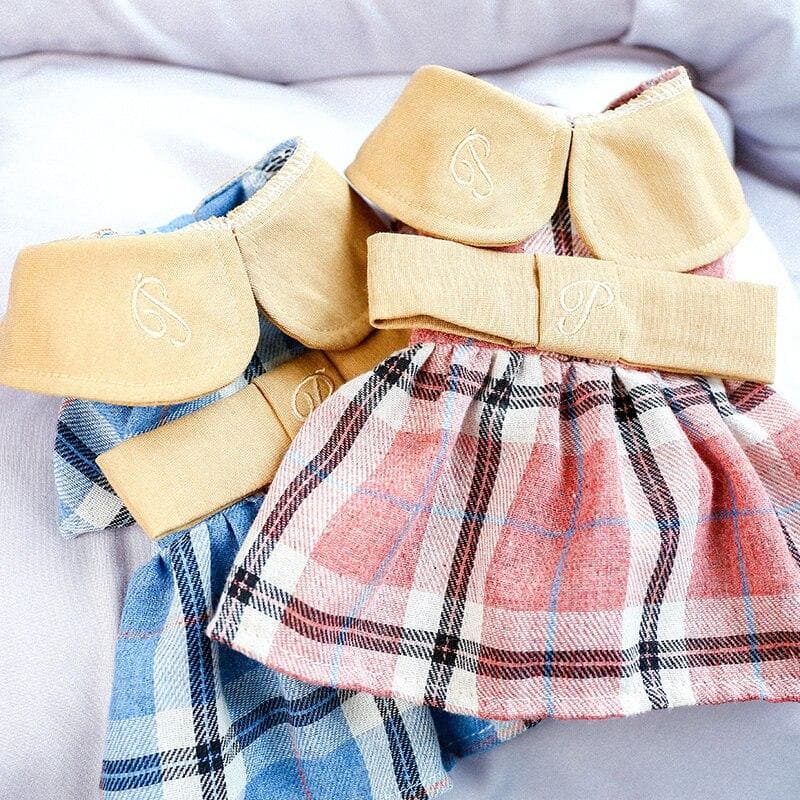 Embroidered Plaid Princess Dress - Chihuahua We Love