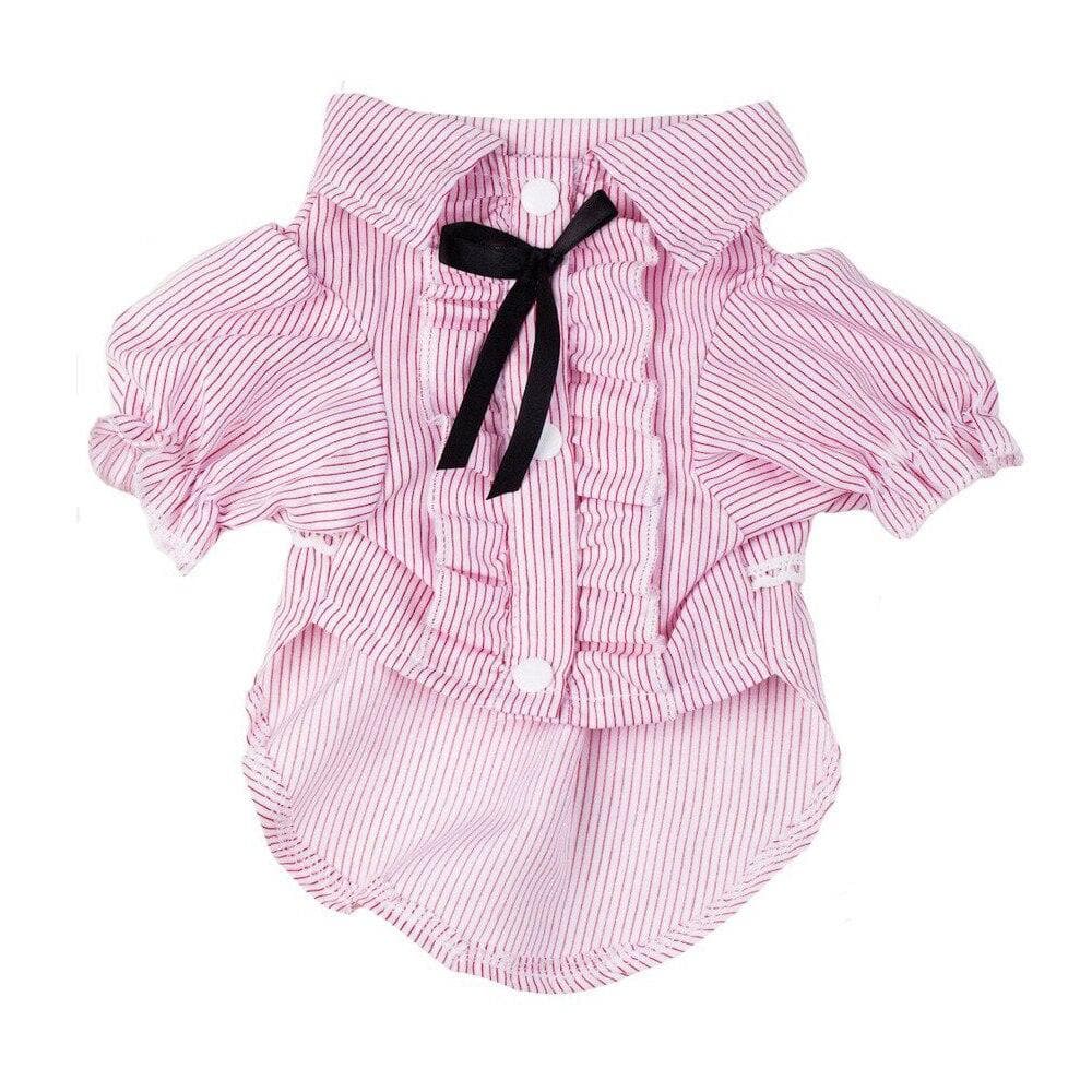 Gomaomi Stripe Dog Shirt Vest with Bowtie - Chihuahua We Love