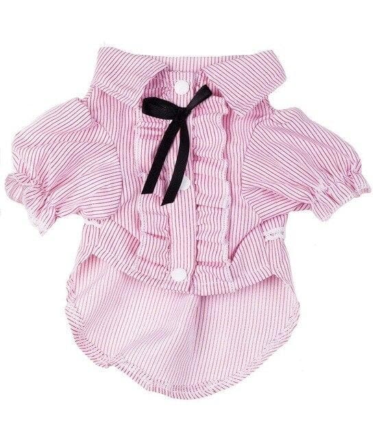 Gomaomi Stripe Dog Shirt Vest with Bowtie - Chihuahua We Love