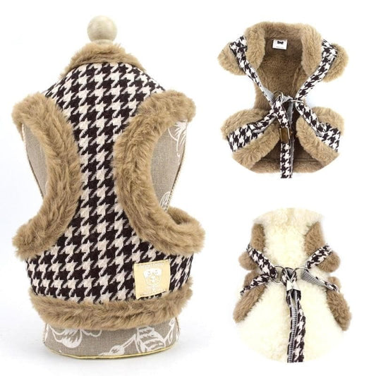 Winter Faux Fur Harness and Leash - Chihuahua We Love