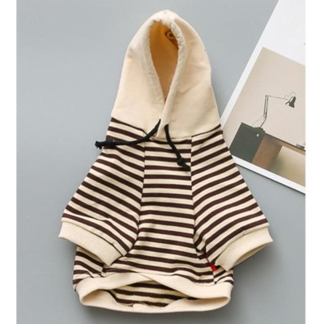 Cotton Striped Chihuahua Hoodie - Chihuahua We Love