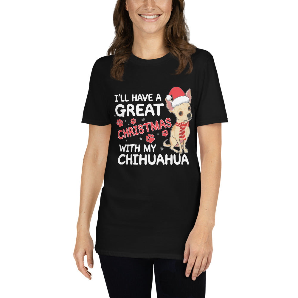 Christmas with my Chihuahua Holiday T-shirt - Chihuahua We Love