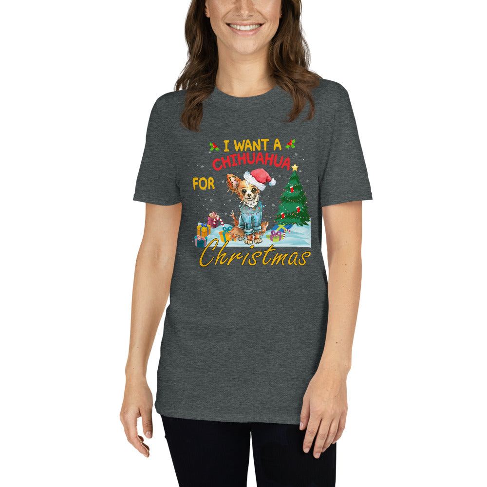 Cute and Special Christmas Gift Holiday T-shirt - Chihuahua We Love