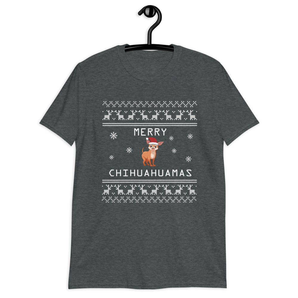 Punny Merry Chihuahuamas Holiday T-shirt - Chihuahua We Love