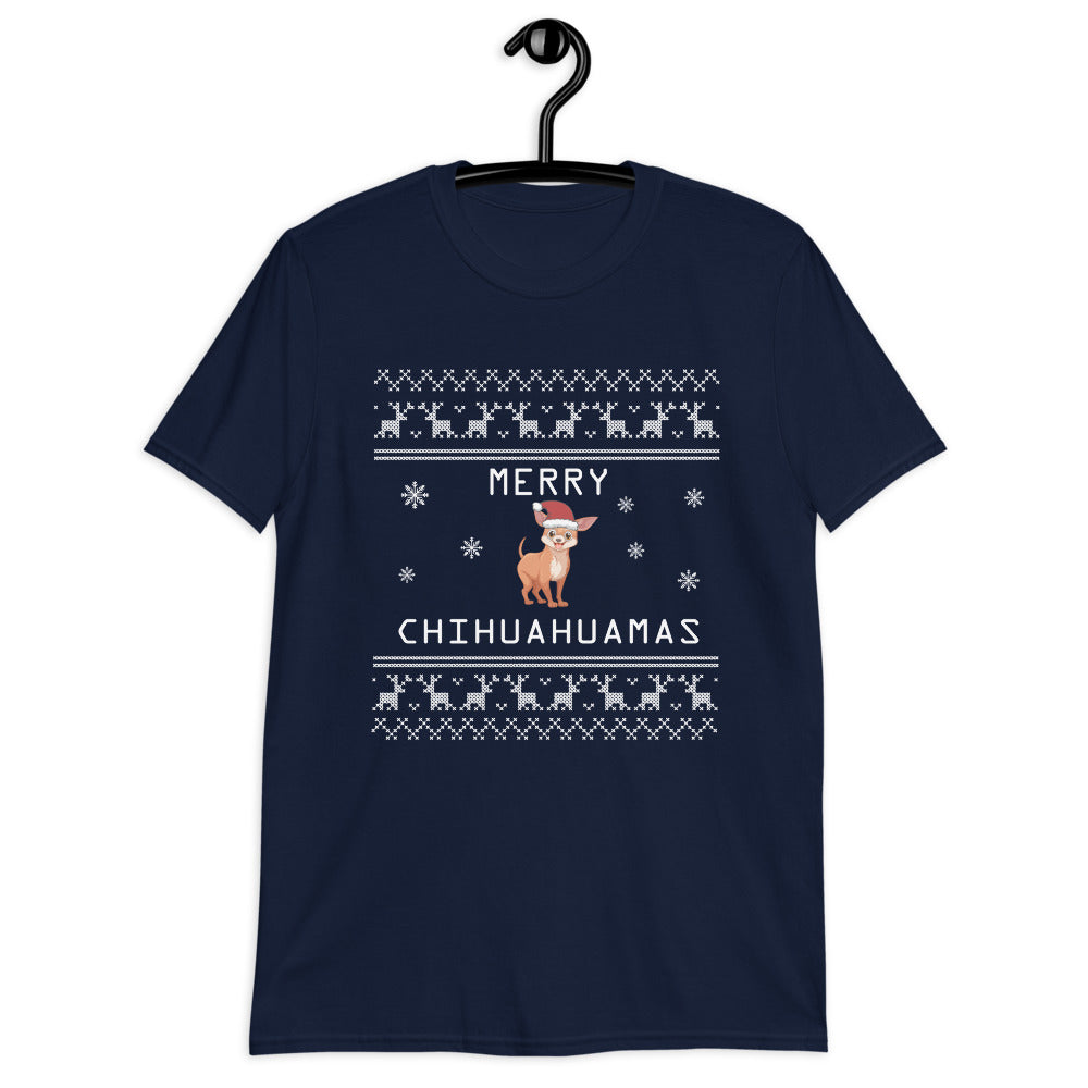 Punny Merry Chihuahuamas Holiday T-shirt - Chihuahua We Love