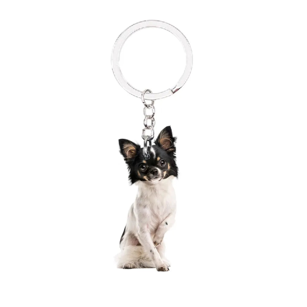 Chihuahua Resin Keychain