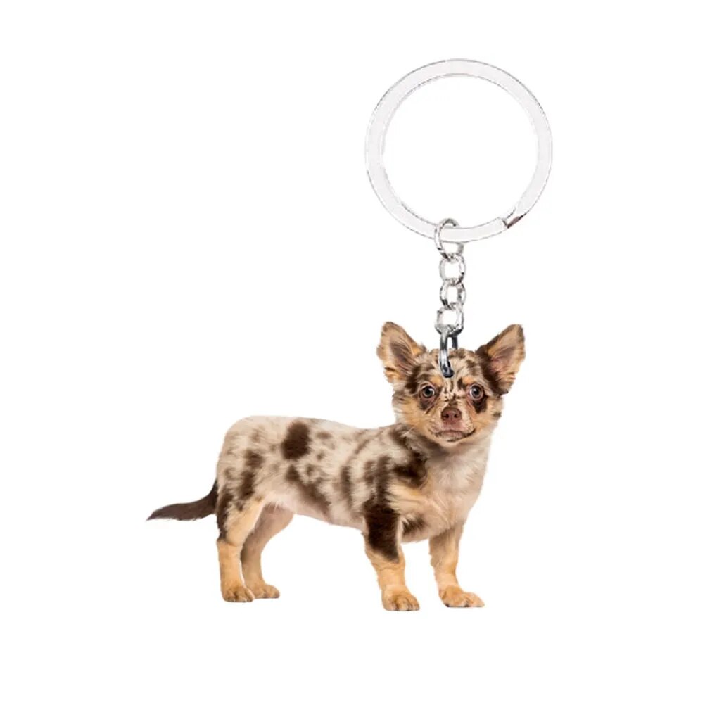 Chihuahua Resin Keychain