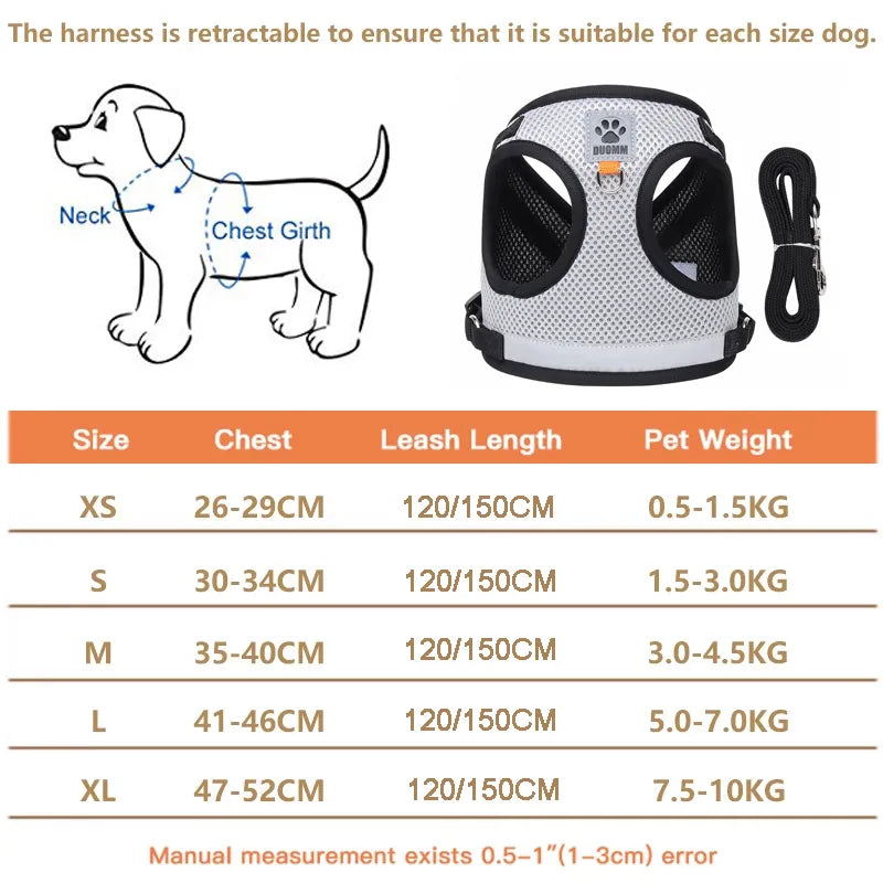 Reflective Safety Dog Harness Set