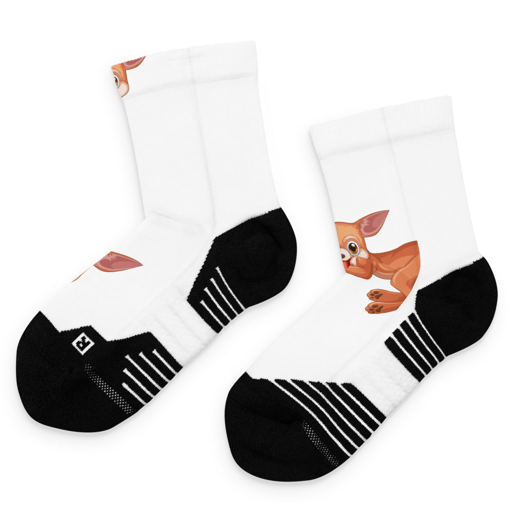 Happy Cartoon Chihuahua Ankle Socks - Chihuahua We Love