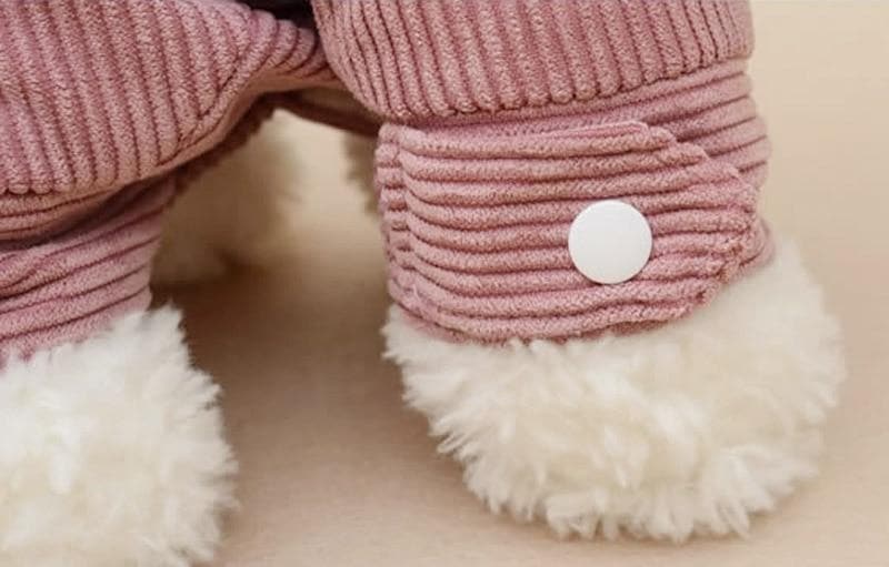 Pink Winter Corduroy Coat - Chihuahua We Love