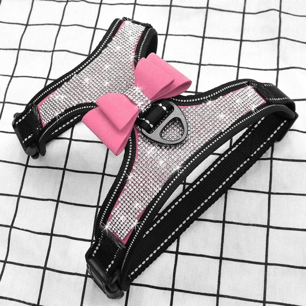 Reflective Bling Chihuahua Harness & BowTie - Chihuahua We Love
