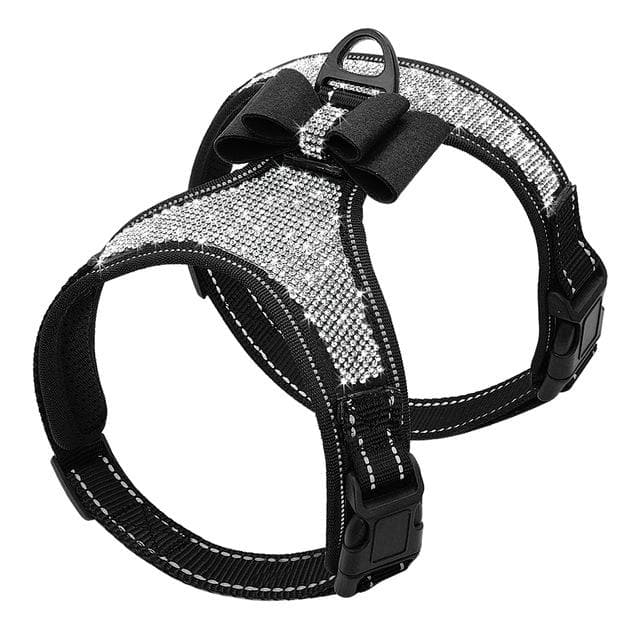 Reflective Bling Chihuahua Harness & BowTie - Chihuahua We Love
