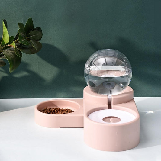 Pet Cat Dog Water Food Feeder Automatic Dispenser 1.8L Bubble Water Container Stainless Steel Bowl For Drinking Eating 2020 Sale - Chihuahua We Love